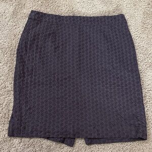 J. Crew Brown Houndstooth Pencil Skirt